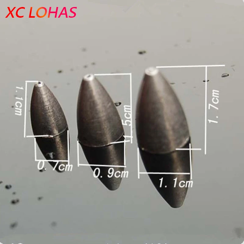 10 Pcs / Pack Fishing Lead 3 / 5 / 7 g Sinker Weights Bullet Sinker Weight River Lake Sea Boat Competition Fishing Tackle