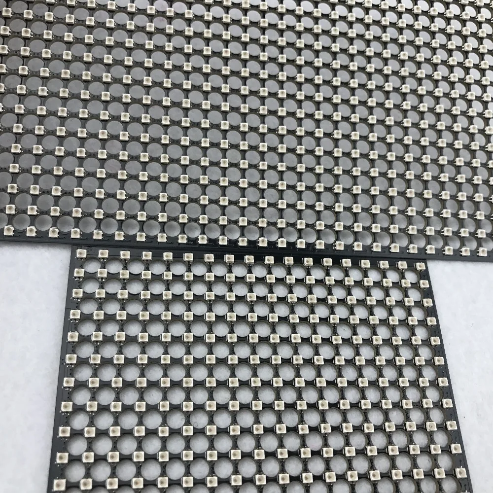 P5mm P9823F IC; SMD 18*32 пикселей светодиодный адресуемый жесткий панельный светильник, размер: 90 мм* 160 мм, DC5V вход; Черная печатная плата