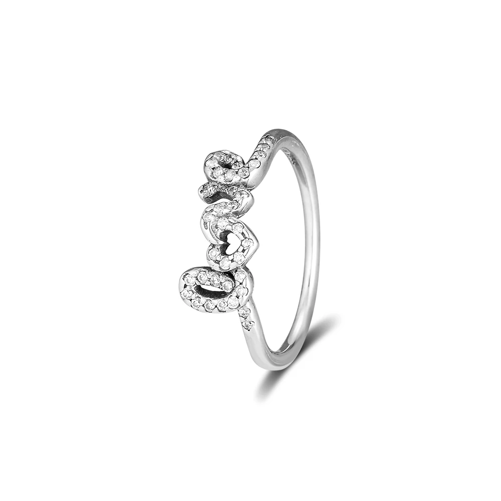 

CKK Silver 925 Jewelry Signature of love Rings For Women Valentine's day Gift Sterling Silver Fashion Ring