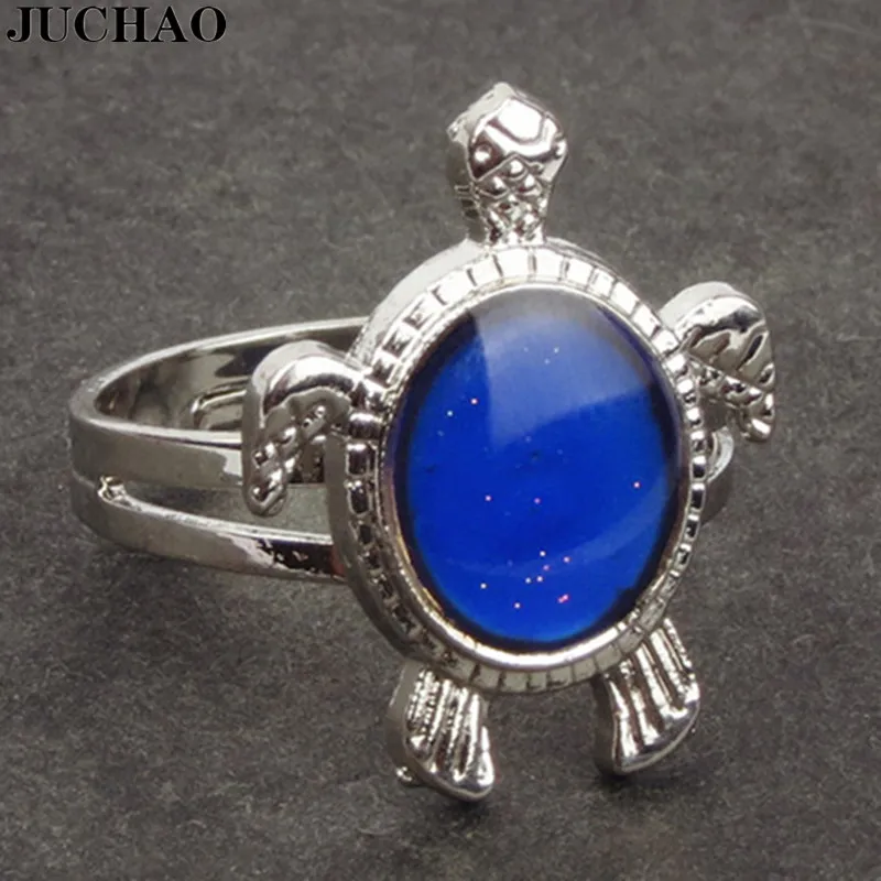 Женское кольцо JUCHAO винтажное изменяющее цвет с чувства эмоции морской черепахи и