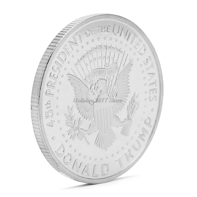2017 Американский 45 й президент Дональд Трамп позолоченная памятная монета