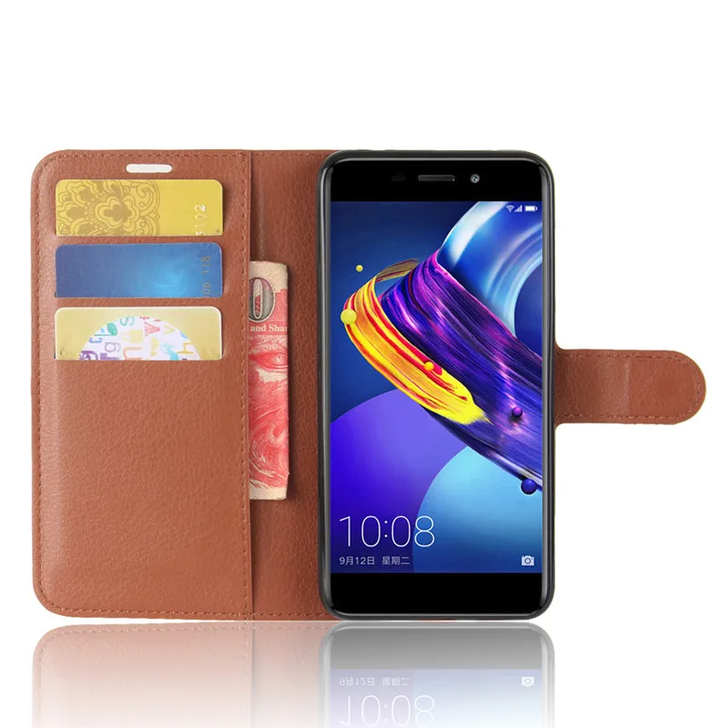 Чехол для huawei Honor 6C Pro, чехол для Honor 6, CPro, с рисунком личи, с отделениями для карт, из искусственной кожи чехол-книжка для huawei Honor V9 Play
