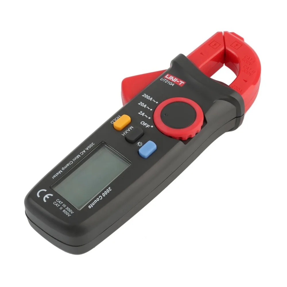 UNI T 210A Мини цифровой ClampMeters переменного тока Напряжение True RMS Авто Диапазон метр VFC