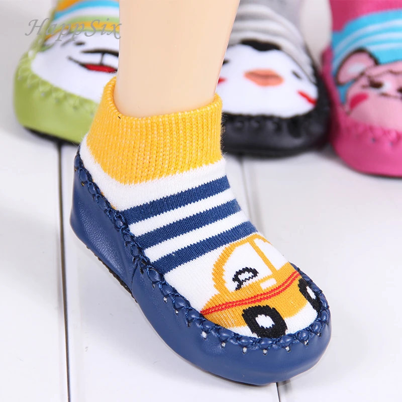 baby floor socks cotton boys girls soft cartoon Baby Toddler Non-Slip Booties Shoes Socks Autumn Winter Thicken Antiskid Sock | Детская