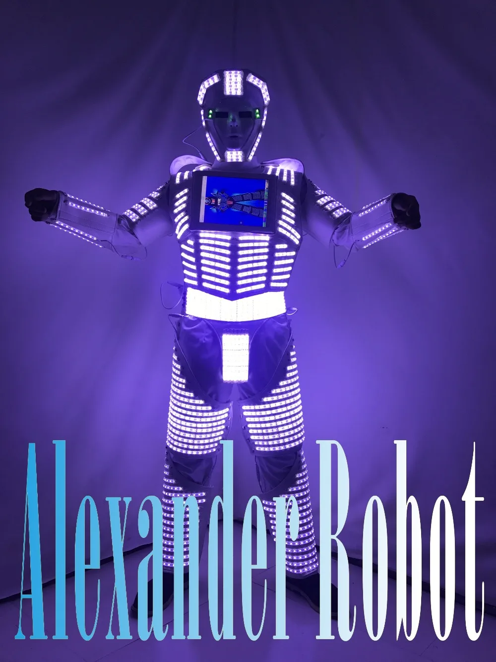 Светодиодный костюм робота/светодиодная одежда/светильник лые