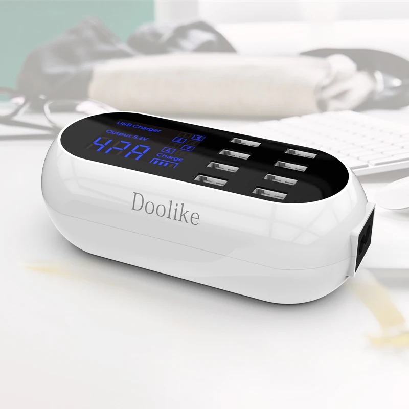 Зарядное устройство Doolike с 8 USB портами и ЖК дисплеем|charger usb|smart charger usb8 usb |