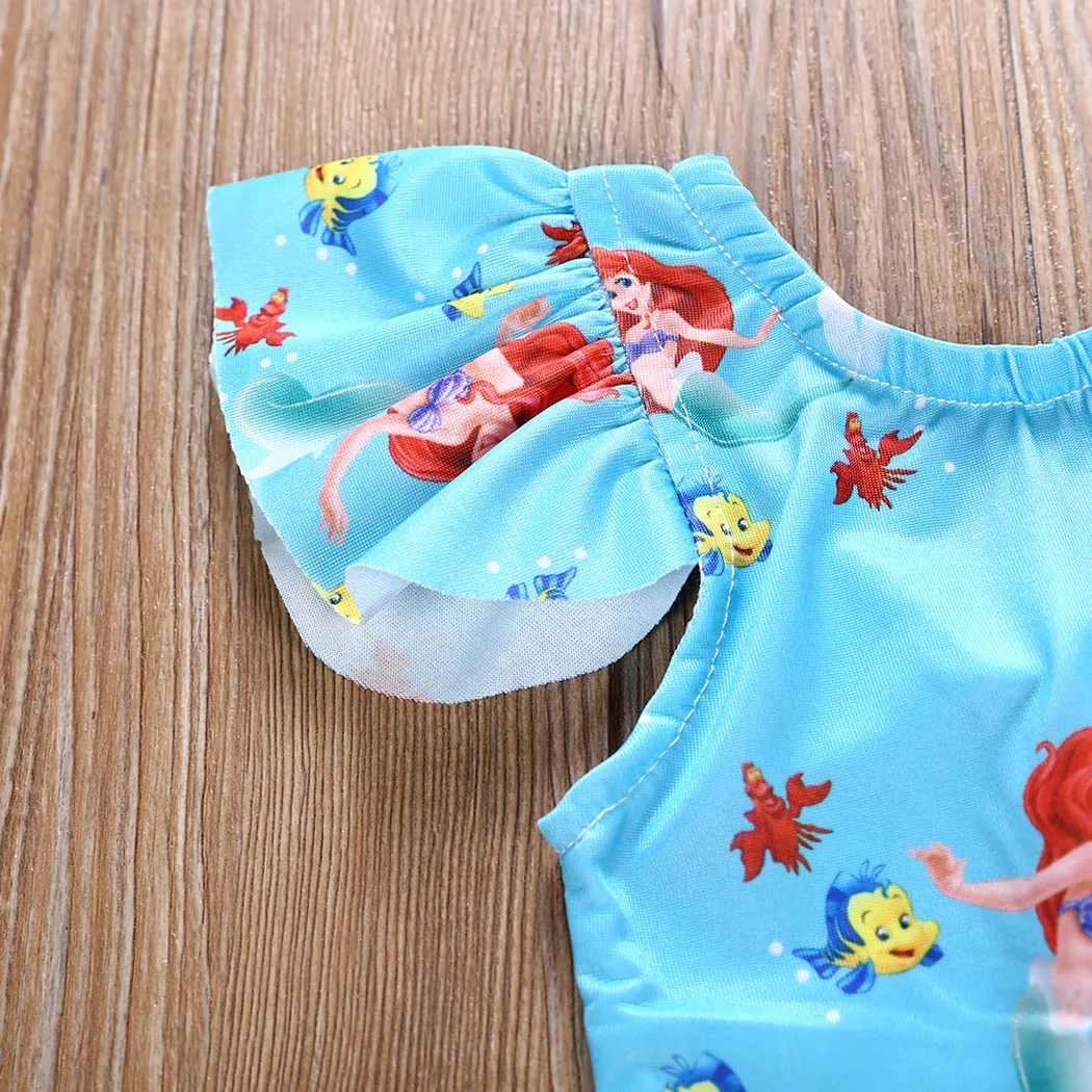 2018 прекрасный мультфильм Дети для маленьких девочек без рукавов с рюшами летние