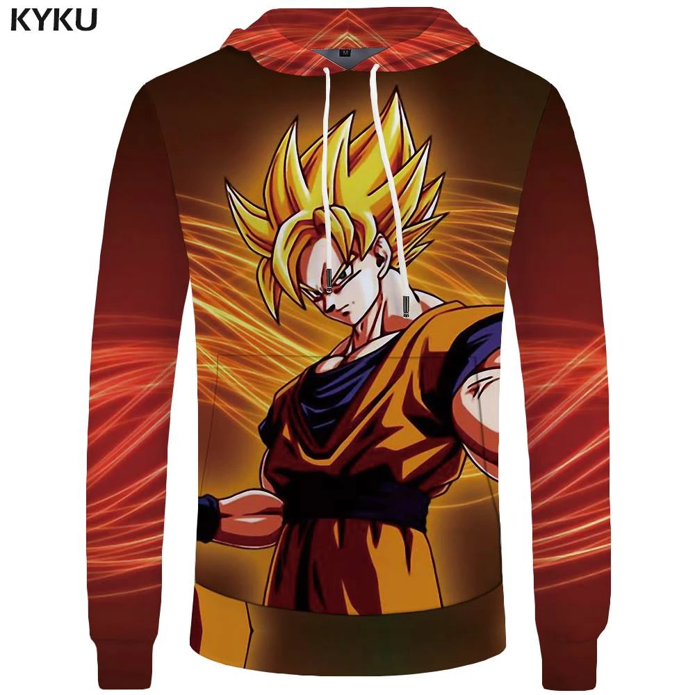 KYKU бренд Dragon Ball Z кофты Гоку Толстовка аниме карман мужская одежда 3d толстовки с