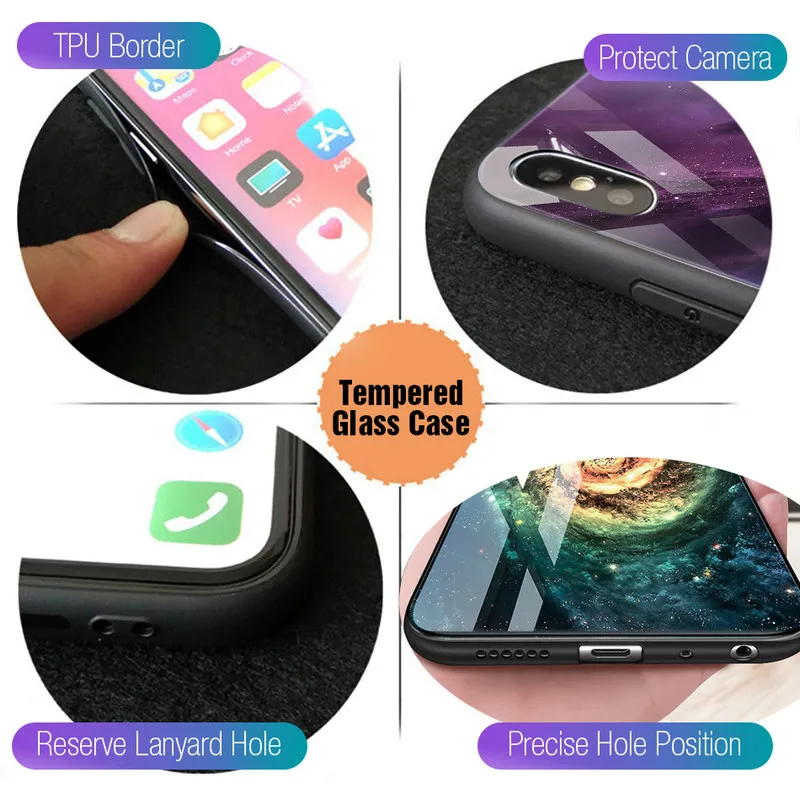 Роскошный чехол из закаленного стекла для Redmi Note 7 6 Xiaomi 9 SE Plus 5X 6X |