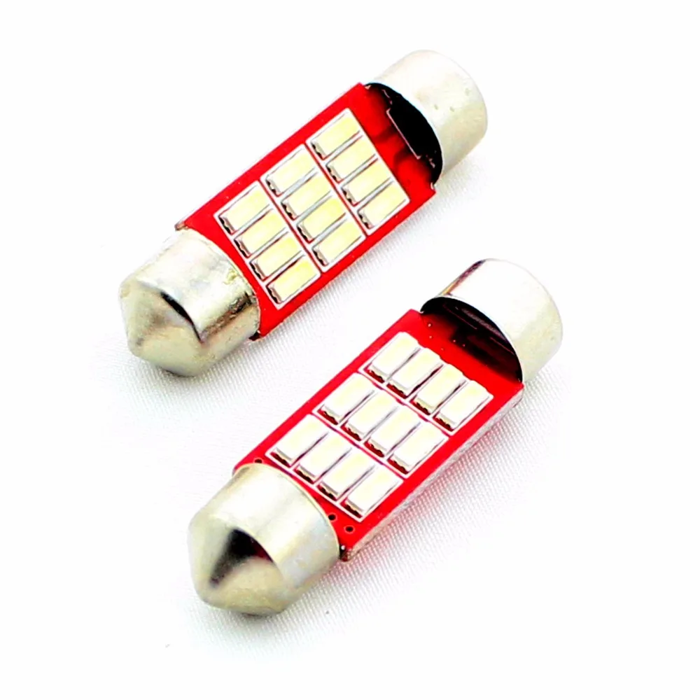 1 шт. 31 мм 36 39 42 C5W 4014 LED CANBUS без ошибок Автомобильная купольная гирлянда для