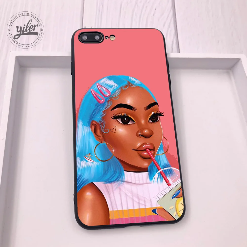 Модный черный чехол для девочек iPhone 11 Pro XS Max, чехол для телефона, чехол для iPhone XS XR 6 7 8 Plus чехол для iPhone 5 5S SE 6S - Цвет: 07