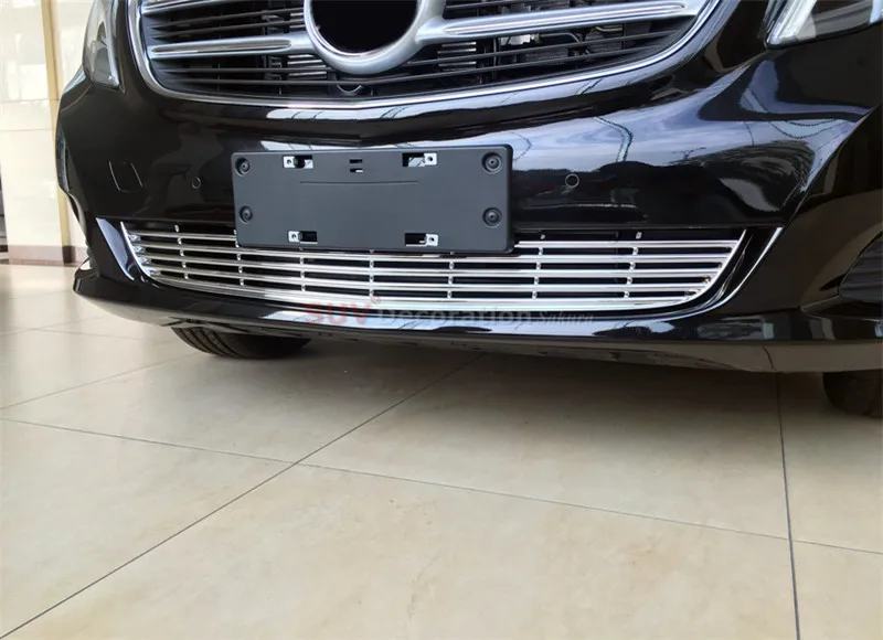 Для Mercedes-Benz V Class W447 внешняя Передняя Нижняя решетка полоса крышка отделка