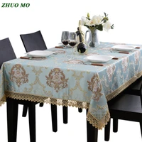 luxury lace tablecloth rectangular table cloth cover wedding decoration kitchen accessories for hotel home decor table cover