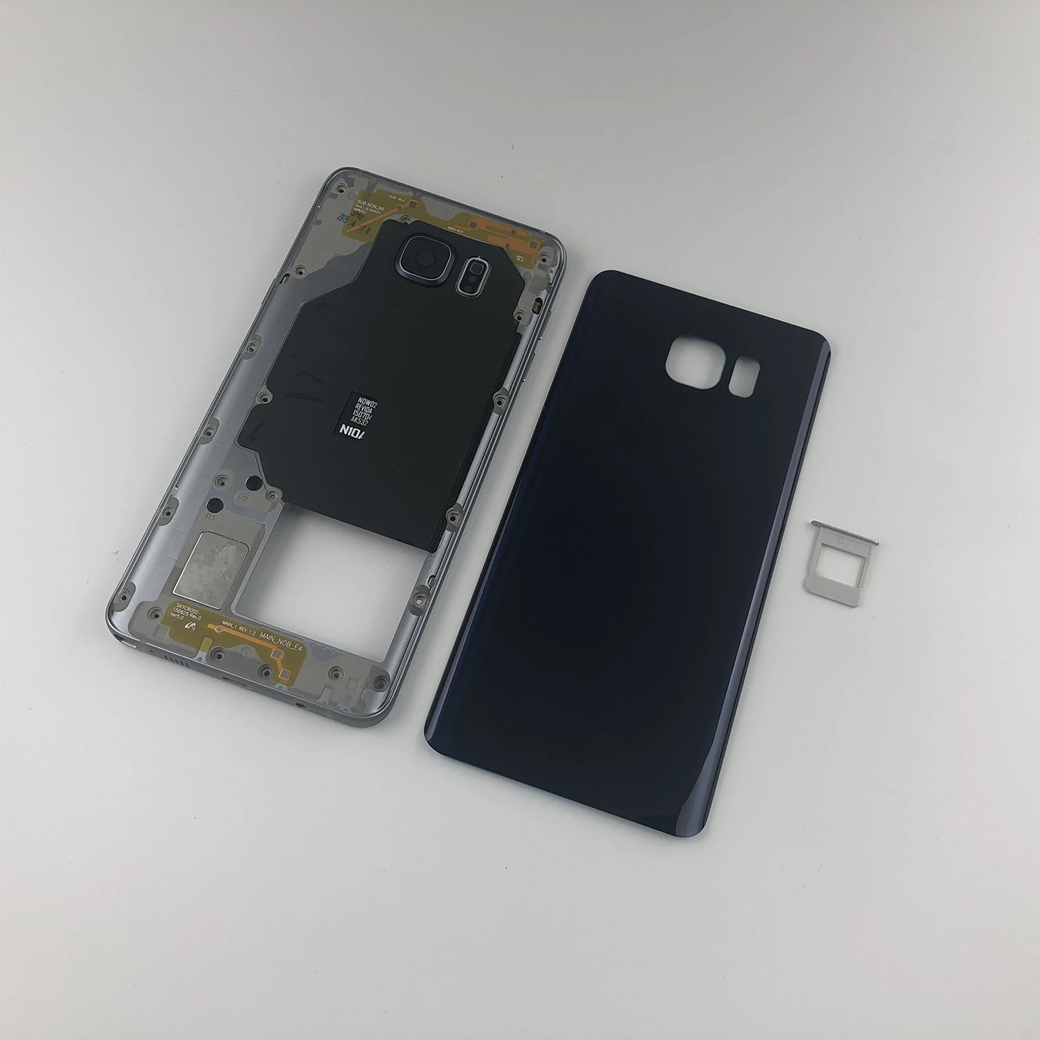 Для samsung Galaxy Note 5 N920 N920F корпус металлическая средняя рамка + стеклянная Задняя