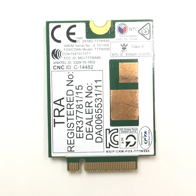 Lt4120t Snapdragon X5 LTE T77W595 796928-100 4G WWAN M.2 150 Мбит/с LTE модем для hp Elite x2 840 850 G3 640 650 645 G2