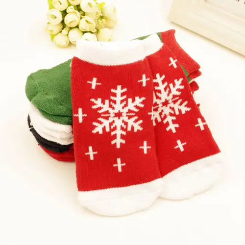 4 пары рождественских подарков Повседневная хлопковая Милая мультяшная