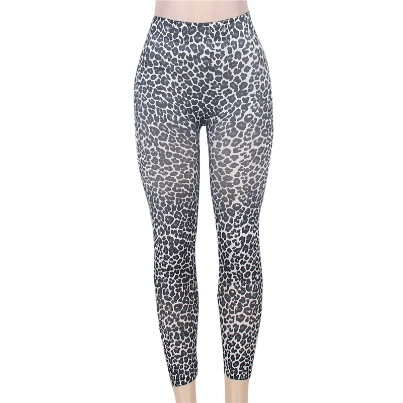 Леггинсы женские из искусственного леопарда пикантные модные супер мягкие
