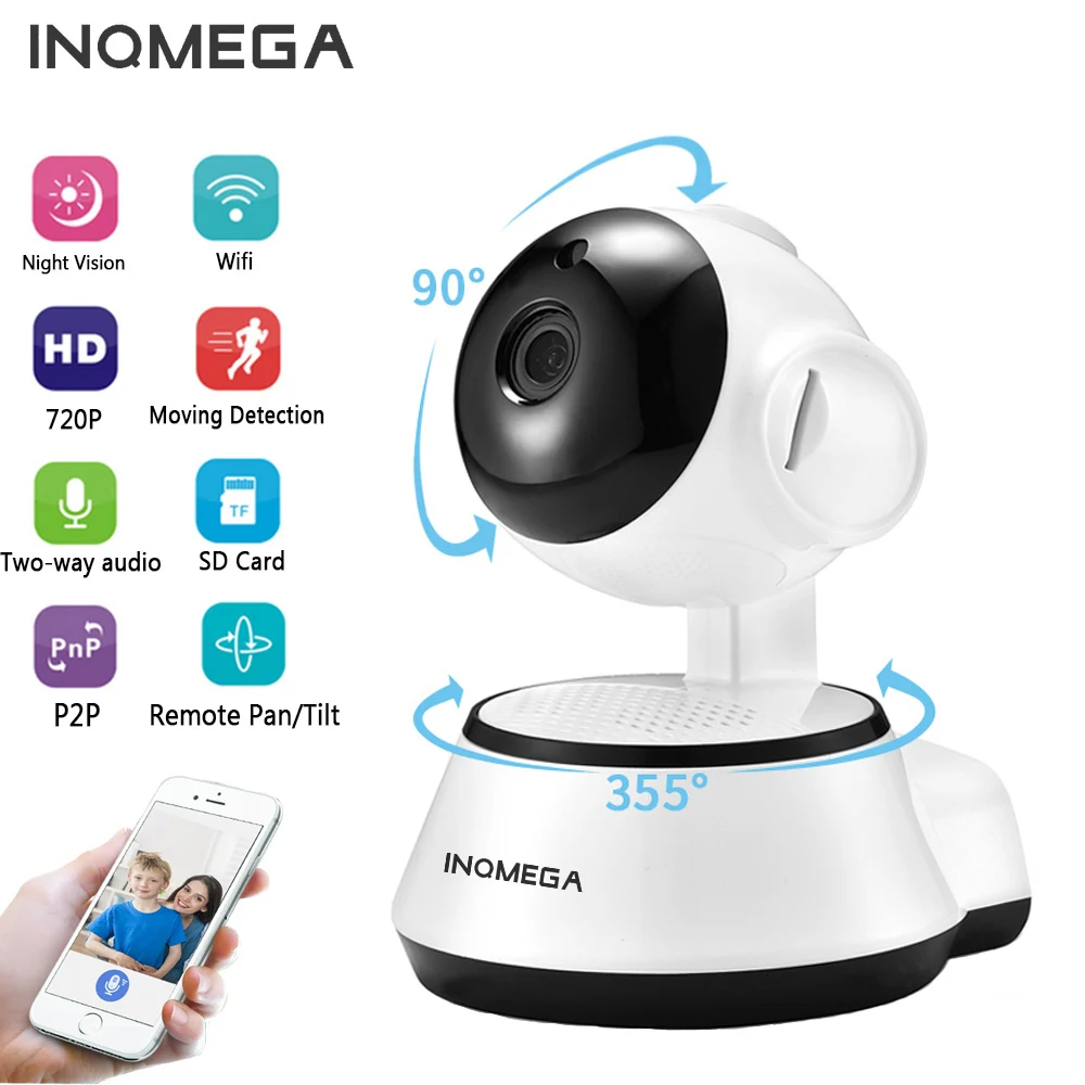 INQMEGA IP Камера Беспроводной 720 P проектор для домашнего видеонаблюдения сетевая