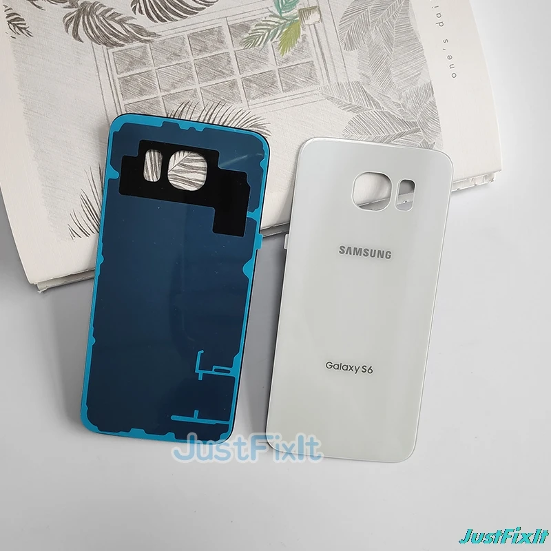 Замена крышки батареи для SAMSUNG Galaxy S6 G920 G920F Задняя крышка Дверь стеклянная корпуса