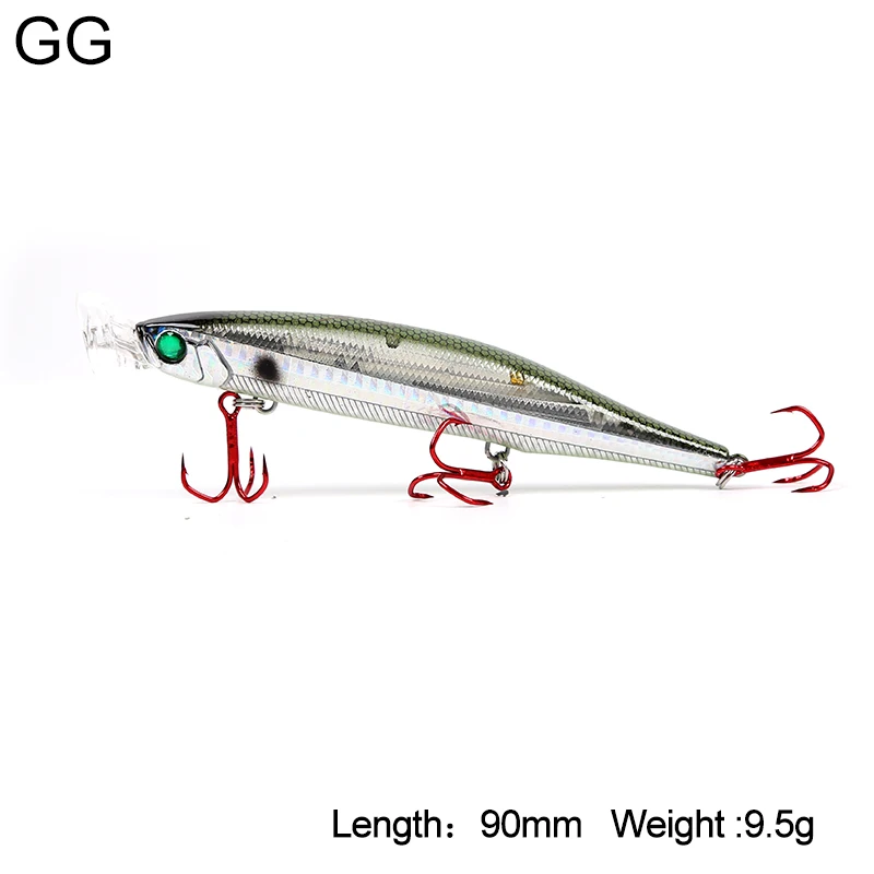 9cm-9.5g-GG Kingdom рыболовные приманки жесткие приманки попперы гольян и карандаш 4 губы сделать 5 различных действий переключаемые рыболовные снасти модель 5345 - Цвет: 9cm-9.5g-GG