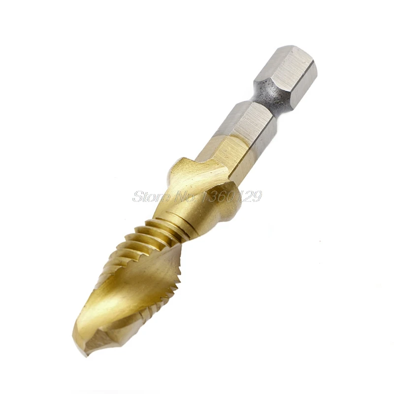 

1 PC HSS Hex Shank Titanium Plated Hand Screw Thread Metric Tap Drill Bits M3-M10 Hot Oct23 Wholesale&DropShip