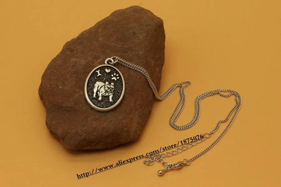 1pcs Free shipping cute dogs pendant Handmade Bulldog jewelry metal necklace gift of love | Украшения и аксессуары