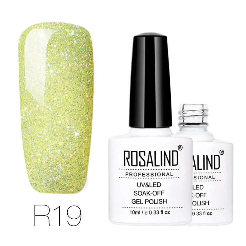 R19 Rosalind Rainbow 10 мл популярный R01-29 Цветной Гель-лак УФ светодиодный гель отмачиваемый Перманентный гель для полировки - Цвет: R19