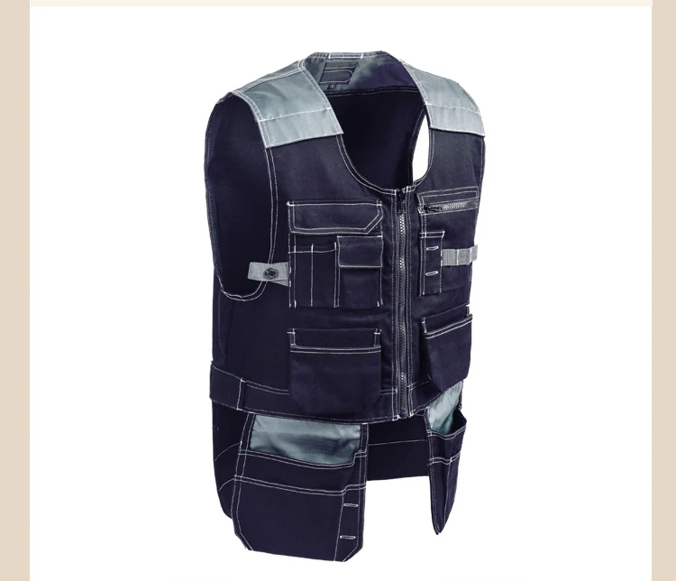 Брендовый инструмент, многофункциональные карманы, T/C, Twill, многофункциональное снаряжение, Мужская Уличная рабочая одежда, рабочие жилеты, многофункциональные жилеты B208