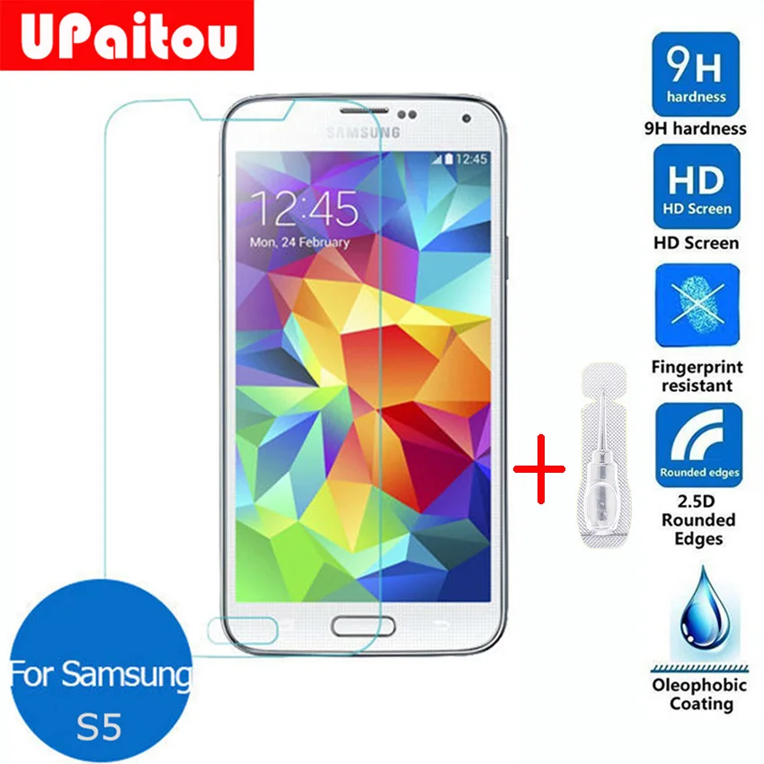 UPaitou Защитная пленка для Samsung Galaxy S5 закаленное стекло защиты экрана G900 G906 G900F G900M