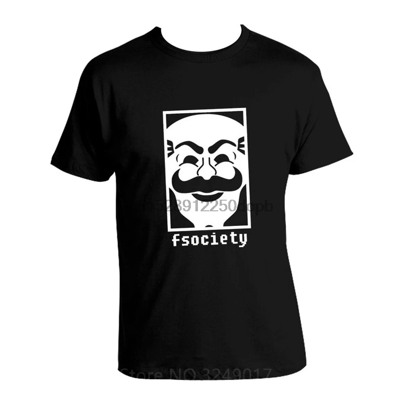Хип-хоп простой Сращивание футболка короткий рукав Для мужчин подарок Fsociety