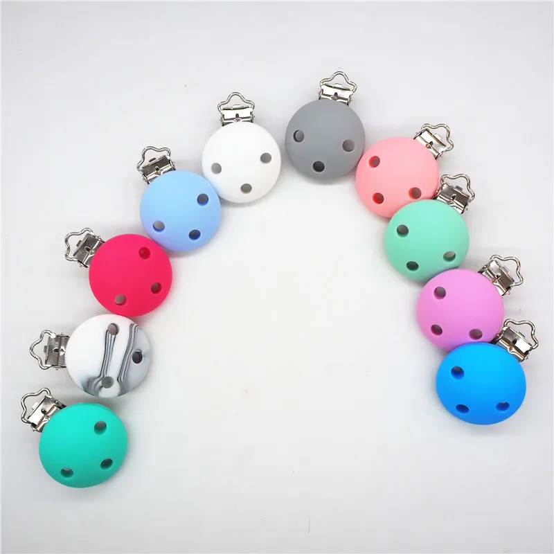 Ченкэй 10PCS Силиконовый круглый Прорезыватель для зубов зажимы типа сделай сам