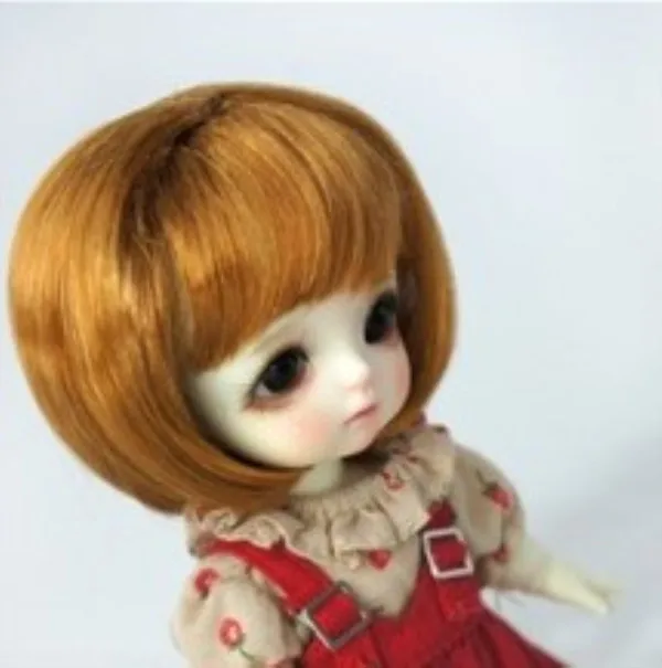 8 BJD парик Желтый цвет синтетический мохер для 5 до 6 дюймов голова-лати желтый ob11