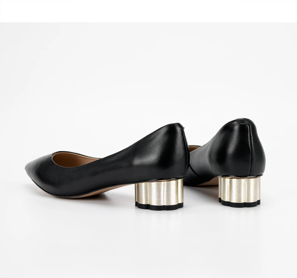 Plus Size 34-43 Genuine Leather Women Shoes Pointed Toe Fashion Strange Style In with Casual Shoes European Designer comfortable