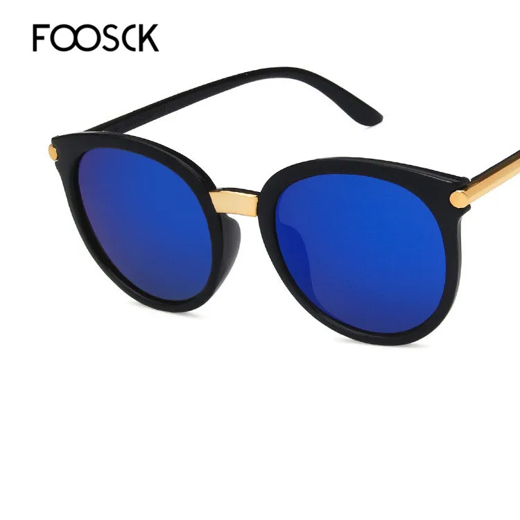 C3Blue FOOSCK, модные женские солнцезащитные очки, брендовые, унисекс, квадратные, солнцезащитные очки для женщин и мужчин, зеркальные, De Sol, Женские аксессуары, очки UV400 - Цвет линз: C3Blue