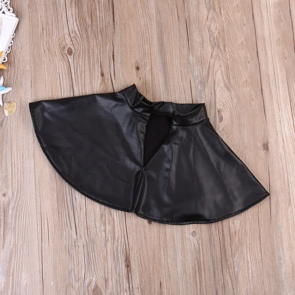 Mini Boss Kids Girls Clothes Set 2018 New Fashion Toddler Summer Short Sleeves T-Shirt Tops+Leather Skirt 2PCS Child Outfits | Мать и
