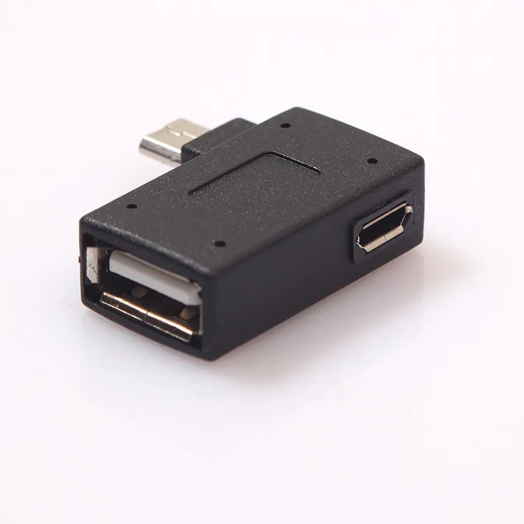 90 градусный Угловой Micro USB 2 0 хост адаптер OTG конвертер с портом питания|usb adapter