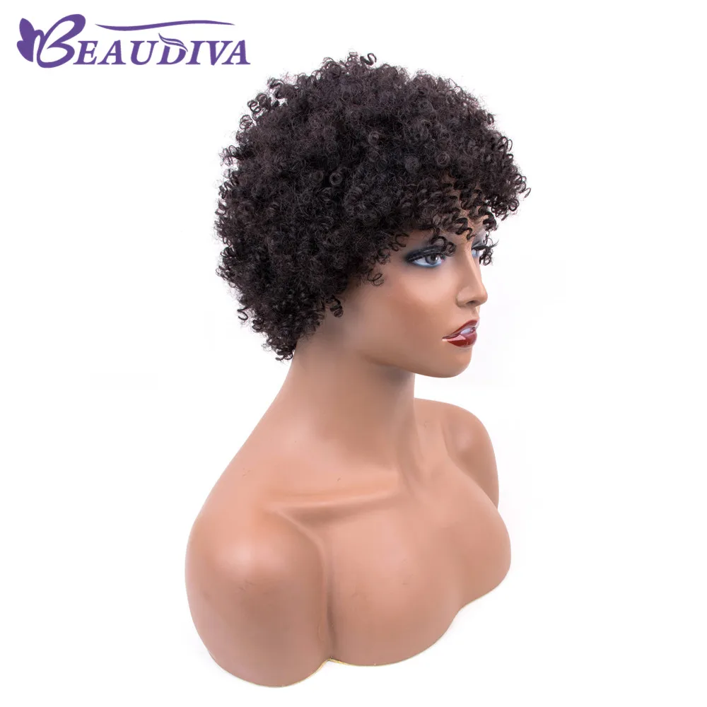Luxediva короткие парики для черных женщин афро кудрявые человеческие волосы парики человеческие волосы машина сделанная Remy короткие волосы парики афро кудрявые