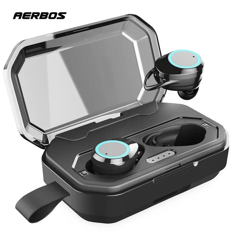 AERBOS Bluetooth 5 0 водонепроницаемый беспроводной наушник 3000 мАч Power Bank Handsfree наушники с
