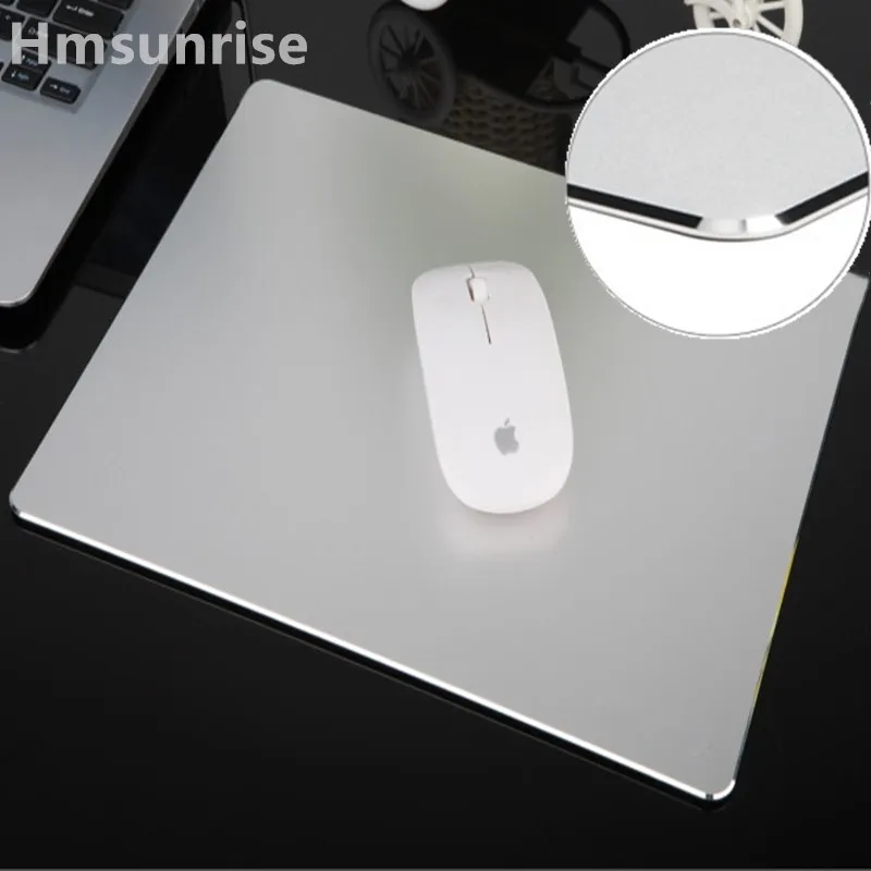 Aluminum Mousepad Double Side Gaming Mouse Pad Metal Non-Slip Thin Computer Mouse Pads Gaming For Macbook PC Laptop Waterproof