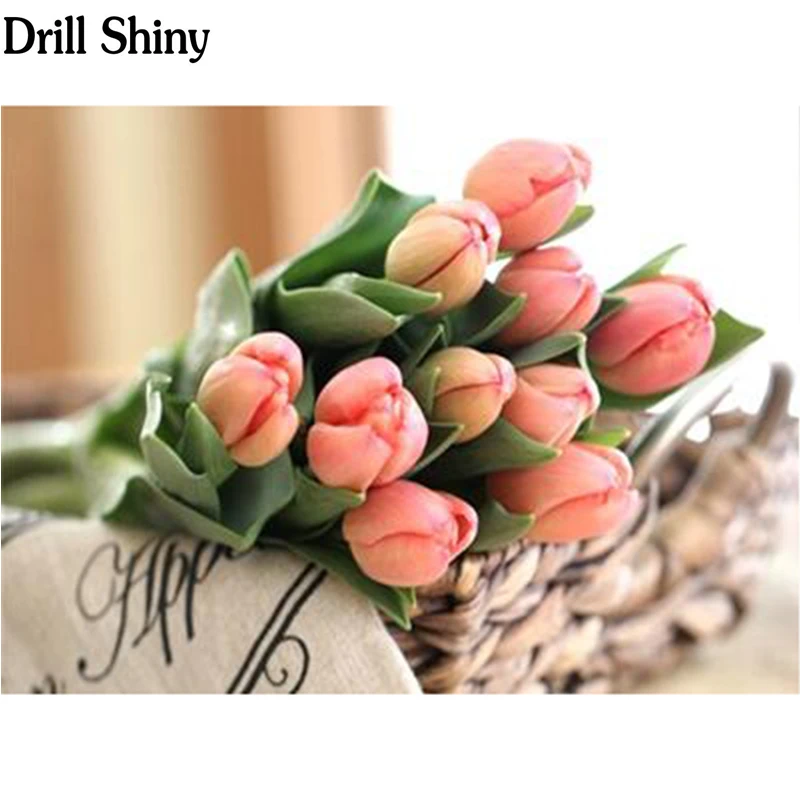 Цветок Алмазная вышивка тюльпан алмазная живопись полный DIY рукоделие мозаика