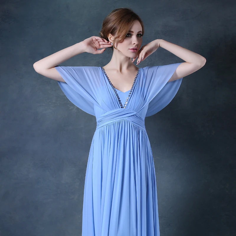 Элегантное Длинное платье для матери невесты 2018 с кристаллами А силуэта