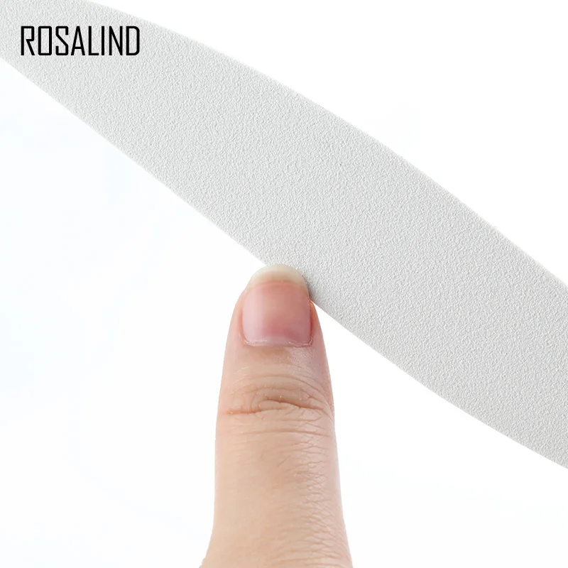 ROSALIND 10 шт./лот белая пилка для ногтей профессиональные инструменты для маникюра Набор ногтей для маникюра УФ гель лаковый файл
