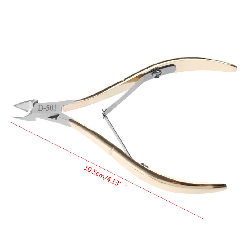 Новые золотые ножницы для кутикулы из нержавеющей стали инструменты маникюра и