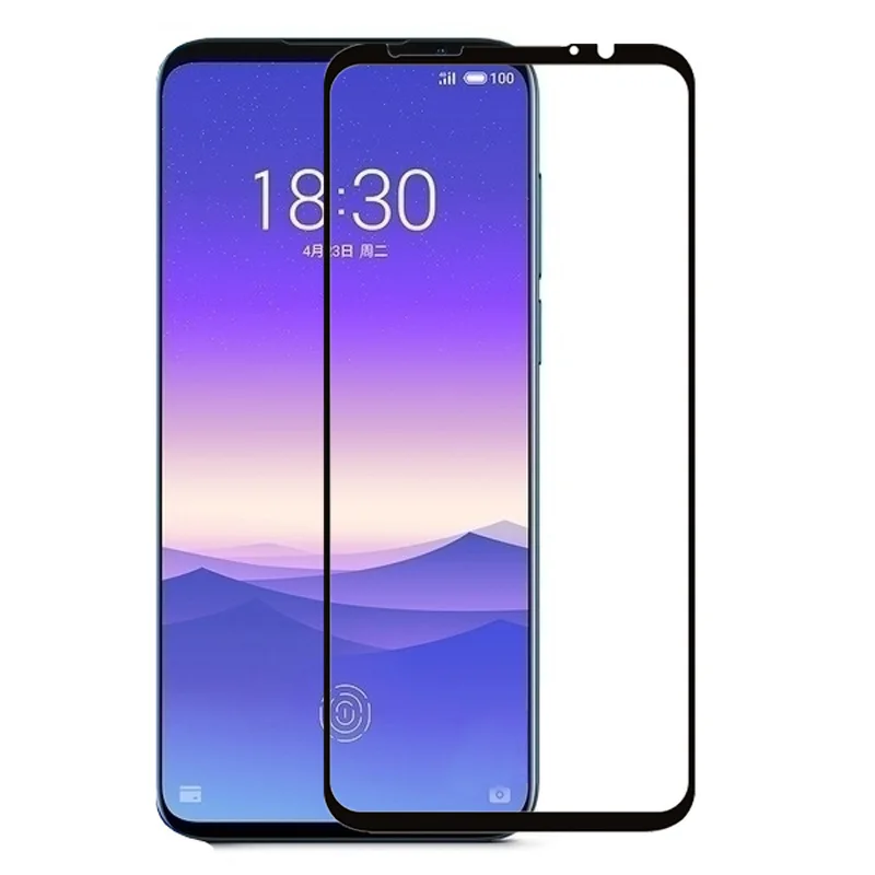 Закаленное стекло с полным покрытием для Meizu 16s 2 шт. защитная пленка экрана