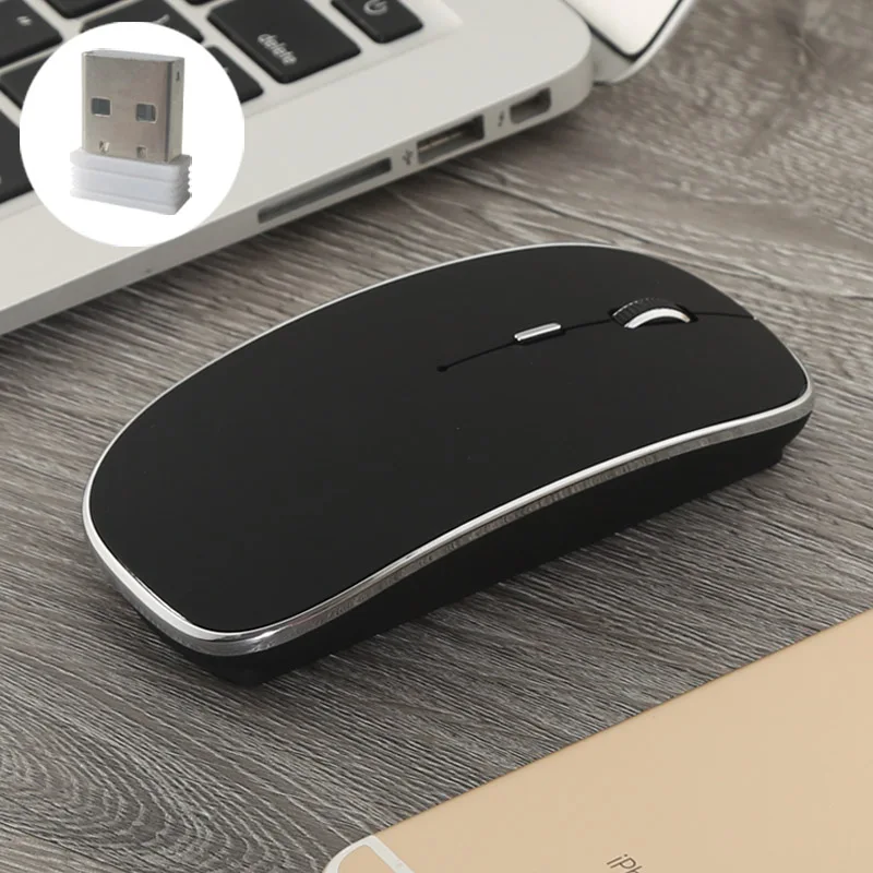 Bluetooth мышь для Mac 2,4 ГГц Беспроводная мышь для Xiaomi muis draadloos Беспроводная Бесшумная игровая мышь для Macbook Dell acer Asus - Цвет: New wireless black
