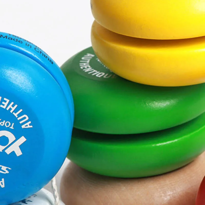 2018 Горячая продажа Детские игрушки деревянные Yoyo забавные красочные yo мяч с