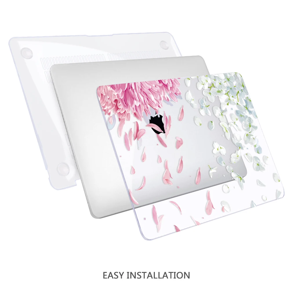 Flowers Laptop Case for Apple MacBook Pro Air Retina 11 12 13 15 Inch Touch bar Hard Cover Shell Sleeve with Free Gift