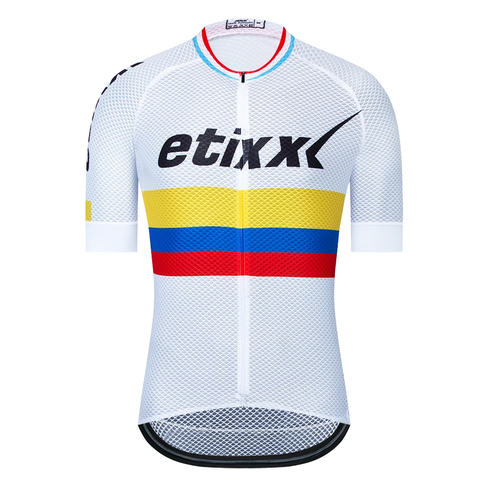 ETIXXL ярко-красный топ качество короткий рукав Велоспорт Джерси pro team aero cut с новейшим бесшовным процессом дорога mtb - Цвет: 05