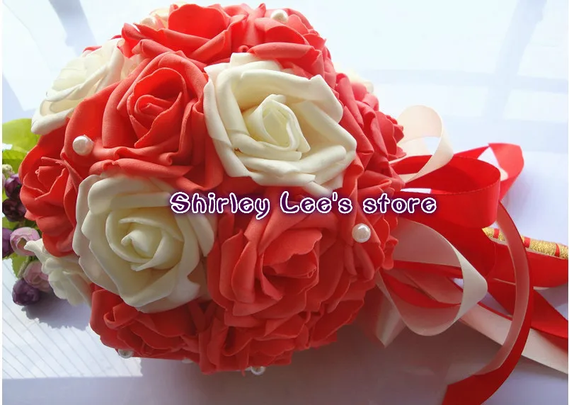 Новое поступление! (8 шт./лот) Красивые Свадебные цветы букеты с жемчугом