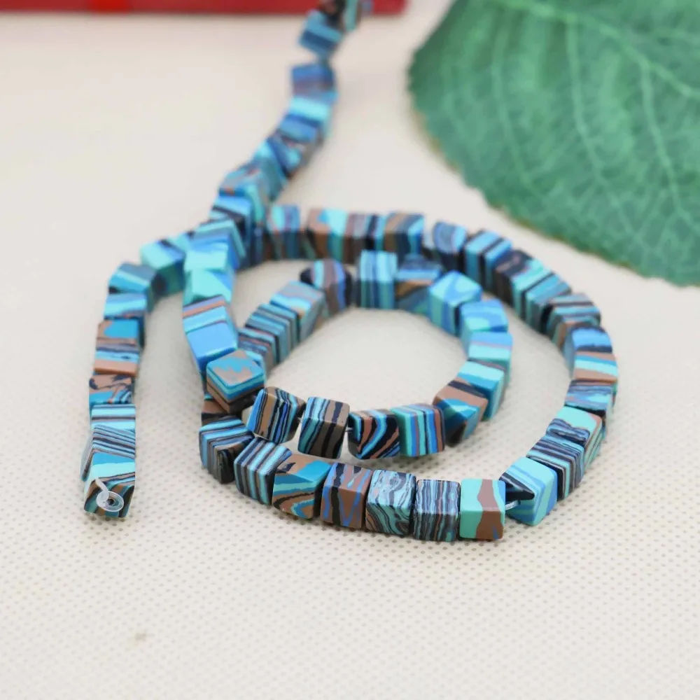 Модные новые бусины 6 мм из голубого малахита незакрепленные для рукоделия